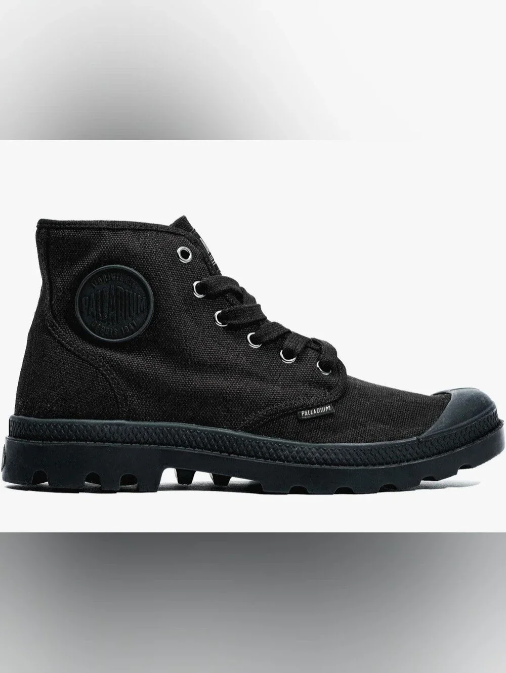 Palladium Black Canvas Ankle Boot